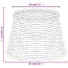vidaXL Lampenschirm Wei&szlig; &Oslash;25x17 cm Korbweide