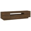 vidaXL TV-Schrank mit LED-Leuchten Braun Eichen-Optik 160x35x40 cm