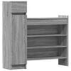 vidaXL Schuhschrank Grau Sonoma 100,5x28x100 cm Holzwerkstoff