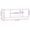 vidaXL TV-Schrank Grau 110x35x40,5 cm Massivholz Kiefer