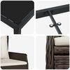vidaXL Garten Essgruppe 5 pcs Braun Poly-Rattan