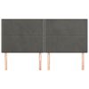 vidaXL Kopfteil Dunkelgrau 180 x 5 x 118/128 cm Samt