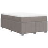 vidaXL Boxspringbett mit Matratze Taupe 120x190 cm Stoff
