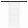 vidaXL Schiebet&uuml;r Wei&szlig; 93 x 211 cm Massives Kiefernholz