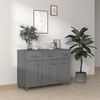 vidaXL Sideboard HAMAR Dunkelgrau 113x40x80 cm Massivholz Kiefer