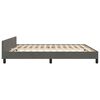 vidaXL Bettgestell ohne Matratze Dunkelgrau 180x200 cm Samt