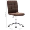 vidaXL Esszimmerst&uuml;hle 6 Stk. Braun Stoff