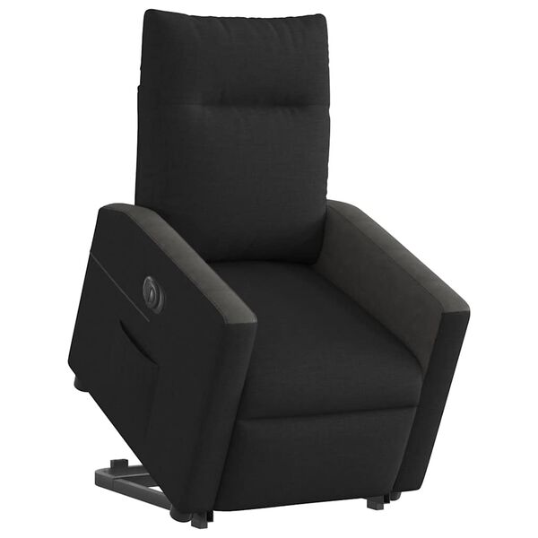 vidaXL Relaxsessel mit Aufstehhilfe Elektrisch Schwarz Stoff