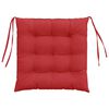 vidaXL Sitzkissen 2 pcs Rot 40 x 40 x 6 cm Stoff