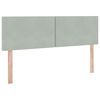 vidaXL Bett mit Stauraum und LED Hellgrau 140 x 200 cm Samt
