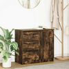 vidaXL Sideboard mit Schublade R&auml;uchereiche 71x35x65 cm Holzwerkstoff