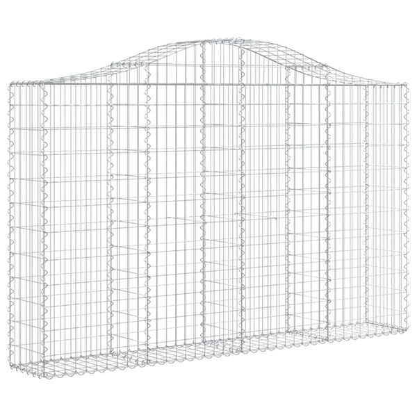 vidaXL Gabionen mit Hochbogen 7 Stk. 200x30x120/140cm Verzinktes Eisen