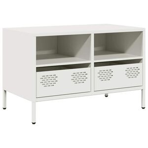 vidaXL TV-Schrank Wei&szlig; 68x39x43,5 cm Kaltgewalzter Stahl