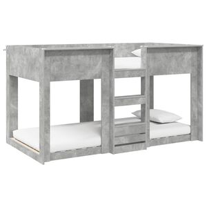 vidaXL Etagenbett f&uuml;r Kinder Beton Grau 90 x 190 cm Holzwerkstoff
