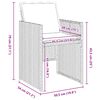 vidaXL Garten Essgruppe mit Kissen 9 pcs Beige Poly-Rattan