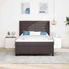 vidaXL Boxspringbett mit Matratze Dunkelbraun 140 x 200 cm Stoff