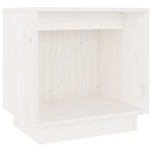 vidaXL Nachttisch Wei&szlig; 40x30x40 cm Massivholz Kiefer