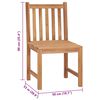 vidaXL Gartenst&uuml;hle 8 Stk. mit Kissen Massivholz Teak