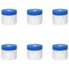 vidaXL Abdeckfolie mit Klebeband 6 stk. Transparent und Blau
