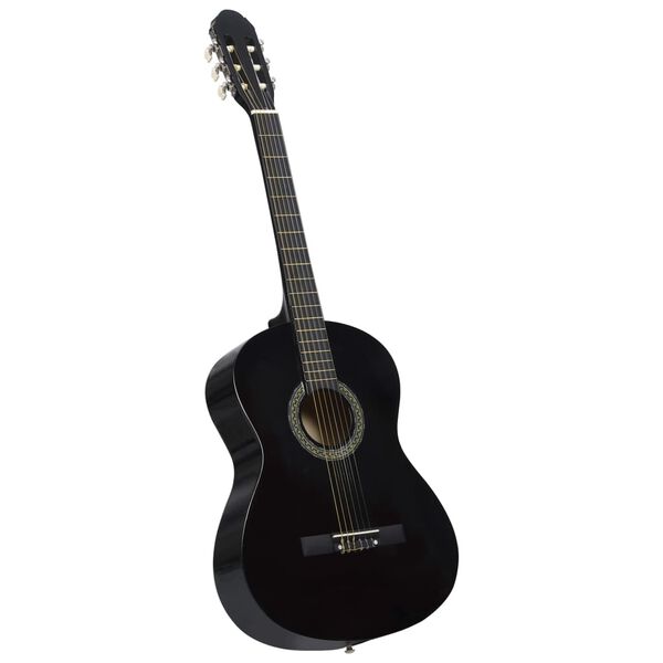 vidaXL Klassikgitarre f&uuml;r Anf&auml;nger mit Tasche Schwarz 4/4 39"
