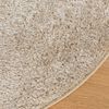vidaXL Teppich ISTAN Hochflor Gl&auml;nzend Beige &Oslash; 160 cm