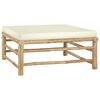 vidaXL 8-tlg. Garten-Lounge-Set mit Cremewei&szlig;en Kissen Bambus