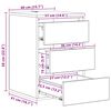 vidaXL Schubladenschrank Schwarz Eichen-Optik 41 x 40 x 58 cm