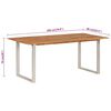 vidaXL Esstisch 180&times;90&times;76 cm Massivholz Akazie