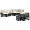 vidaXL Gartensofa-set 8 pcs Schwarz Poly-Rattan