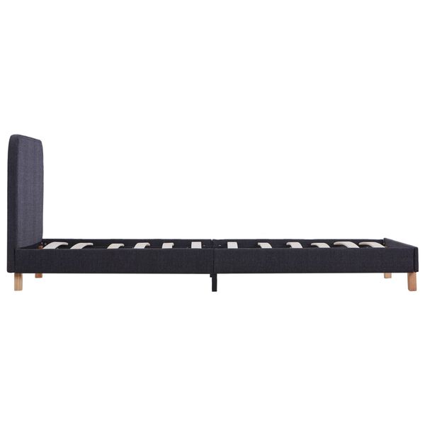 vidaXL Bettgestell Dunkelgrau Stoff 90&times;200 cm