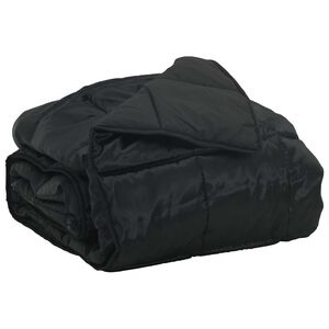 vidaXL Sommerdecke Schwarz 200 x 135 cm Satin und Mikrofaser
