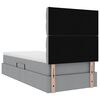 vidaXL Aufbewahrungsbett mit Matratze Hellgrau 90 x 190 cm Polyester