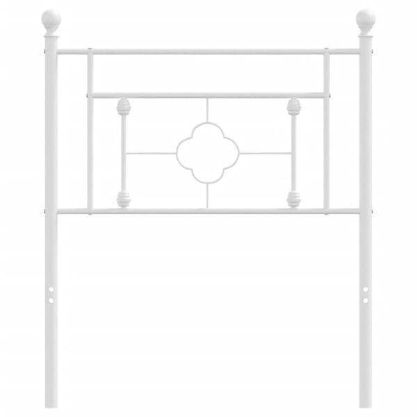 vidaXL Kopfteil Metall Weiß 75 cm