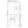 vidaXL Highboard R&auml;uchereiche 69,5x34x180 cm Holzwerkstoff