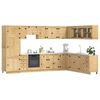 vidaXL Schrank mit Regal SKI 14 pcs Honigbraun Massives Kiefernholz