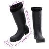 vidaXL Gummistiefel mit Herausnehmbarem Innenfutter Schwarz Gr. 41 PVC