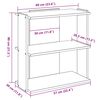 vidaXL B&uuml;cherregal 3 B&ouml;den Grau Sonoma 60x30x80 cm Holzwerkstoff