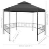 vidaXL Gartenpavillon 323x275x265 cm Anthrazit