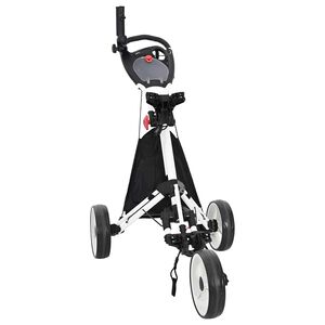 vidaXL Golf-Dolly Schwarz und Wei&szlig; Aluminium Klappbar