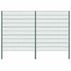 vidaXL Zaunelement mit Pfosten Eisen 349 x 200 cm Gr&uuml;n