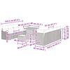 vidaXL Gartensofa-set mit Kissen 11 pcs Grau Poly-Rattan