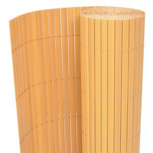 vidaXL Gartenzaun Doppelseitig PVC 90&times;300 cm Gelb