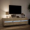 vidaXL TV-Wandschrank mit LED Sonoma-Eiche 180x31x45 cm