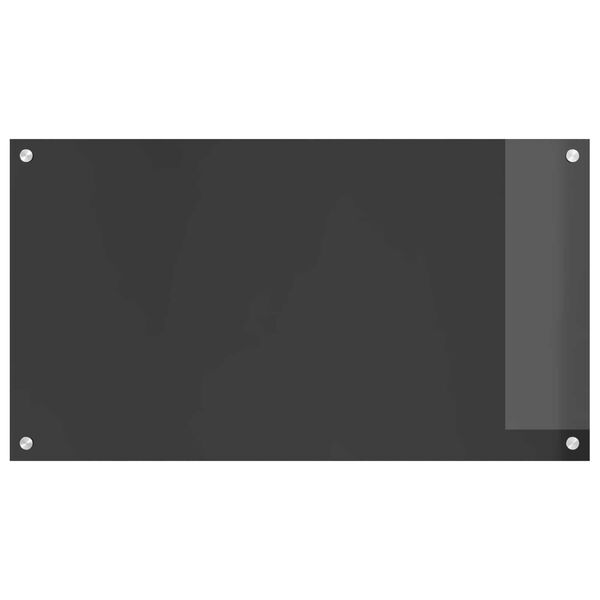 vidaXL Küchenrückwand Dunkelgrau 90 x 50 x 0,6 cm Gehärtetes Glas