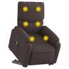 vidaXL Massagesessel mit Aufstehhilfe Dunkelbraun Stoff