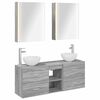 vidaXL Badezimmerschrank-Set 5 pcs Grau Sonoma Holzwerkstoff