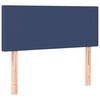 vidaXL Boxspringbett mit Matratze & LED Blau 80x200 cm Stoff