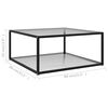 vidaXL Couchtisch Transparent 80x80x35 cm Hartglas