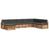 vidaXL Outdoor-Sofagarnitur 8 Stk. Natur und Anthrazit