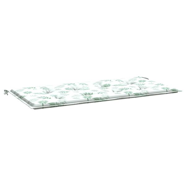 vidaXL Gartenbank-Auflage Blattmuster 100x50x3 cm Oxford-Gewebe